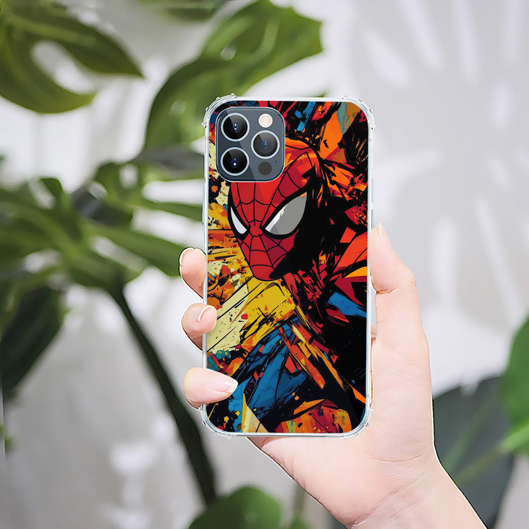 （画像用） Spider Man スパイダーマン 【iPhone 12シリーズ対応】透明スマホケース（クリアソフトケース）
